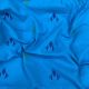 Blue Motifs Embroidery Cotton Fabric