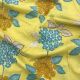 Yellow Cotton Printed Fabric Floral Motifs