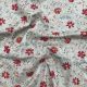 Grey Floral Foil Printed Cotton Fabric 