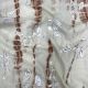 Brown Cotton Printed Fabric Floral Motifs