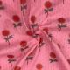 Pink Cotton Printed Fabric Floral Motifs