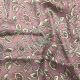 Onion Pink Modal Satin Fabric with Floral Kalamkari Print