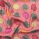 Light Pink Cotton Polka Motifs Foil Print Fabric 