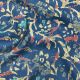  Navy Blue Floral Foil Printed Soft Chanderi Fabric 