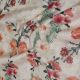  Light Peach Slub Cotton Fabric with Floral Print 
