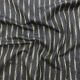  Black Cotton Fabric with Stripes Weave 