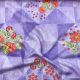  Light Purple Floral Printed Handloom Cotton Fabric 