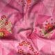  Pink Floral Printed Handloom Cotton Fabric 