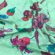  Sea Green Floral Printed Handloom Cotton Fabric 