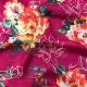  Pink Chinon Fabric with Multicolor Floral Print  
