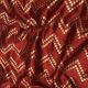 Maroon Chevron Design Pure Banarasi Raw Silk Fabric