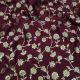 Dark Maroon Floral Jaal Design Banarasi Raw Silk Fabric