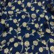 Blue Floral Jaal Design Banarasi Raw Silk Fabric