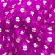 Rani Pink Bandhani Banarasi Silk Organza Fabric with Floral Motifs