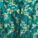 English Green Bandhani Banarasi Pure Silk Fabric with Jaal Design