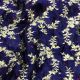 Navy Blue Bandhani Banarasi Pure Silk Fabric with Jaal Design