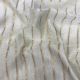 Off-White Stripes Banarasi Chanderi Fabric (Dyeable)