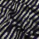 Navy Blue Leheriya Pure Brocade Banarasi Silk Fabric