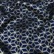 Teal Blue Pure Brocade Banarasi Silk Fabric Geometric Design