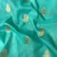 Sea Green Floral Motifs Artificial Banarasi Chanderi Fabric 