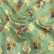 Light Green Floral Pure Banarasi Silk Chanderi Fabric 