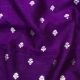 Purple Floral Motifs Pure Brocade Banarasi Raw Silk Fabric