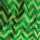 Green Chevron Pure Brocade Banarasi Raw Silk Fabric