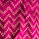 Rani Pink Chevron Pure Brocade Banarasi Raw Silk Fabric