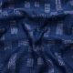 Blue Pure Tussar Moonga Silk Fabric With Thread Embroidery