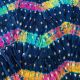 Navy Blue Tye-Dye Crush Banarasi Brocade Pure Silk Fabric