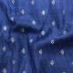 Electric Blue Motifs Pure Banarasi Silk Chanderi Fabric 