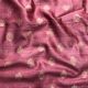 Coral Pink Floral Pure Banarasi Raw Silk Fabric