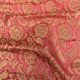 Coral Pink Khinkhwab Pure Banarasi Brocade Silk Fabric