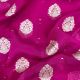 Rani Pink Banarasi Georgette Organza Fabric Floral Motifs