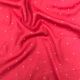 Red Cotton Polka Banarasi Fabric 