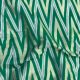  Green Chevron Banarasi Moonga Silk Fabric  