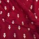  Red Motifs Banarasi Moonga Silk Fabric  