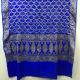 Royal Blue Banarasi Pure Silk Bandhani Dupatta With Zari Border