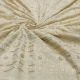 Gold Beige Cotton Fabric with Sequins Thread Embroidery
