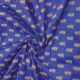 Royal Blue Mulberry Raw Silk Fabric with Zari / Sequence Embroidery