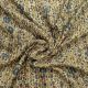 Beige / Gold Pure Tussar Silk Chanderi Fabric Printed / Embroidered 