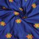 Navy Blue Barfi Silk Fabric with Zari / Thread Embroidery
