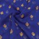 Blue Organza Fabric with Thread Embroidery