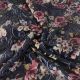 Navy Blue Velvet Brasso Fabric with Self Design