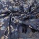 Navy Blue 60 Inches Velvet Brasso Fabric with Self Design