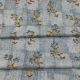 Sky Blue Pure Cotton Fabric with Floral Khadi Print