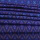 Blue Ikat Patola Pure Silk Handloom Chanderi Fabric