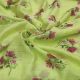 Parrot Green Chanderi Fabric with Digital Print