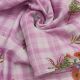 Pink Printed Chanderi  Fabric