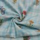 Sky Blue Printed Chanderi Fabric